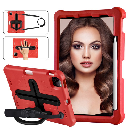 Shield 360 Rotation Handle EVA Shockproof PC Tablet Case iPad Pro 11 2018/2020/2021/Air 4/Air 5 10.9 - Red Black