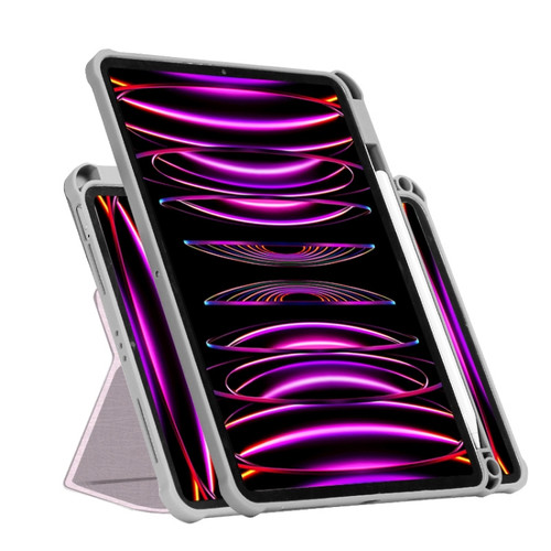 iPad Pro 11 2022 / 2021 / 2020 720 Rotation Magnetic Painted Leather Smart Tablet Case - Tulip Glass