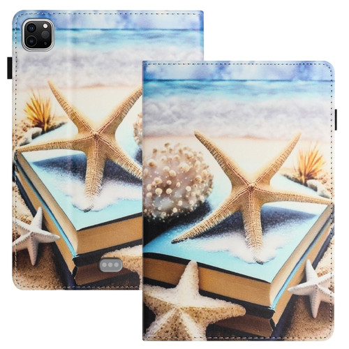 iPad Pro 11 2021 2020 2018 / Air 2020 Sewing Litchi Texture Smart Leather Tablet Case - Starfish