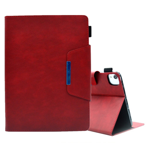 iPad Pro 11 2022/2021/2020 / Air 10.9 2022 / 2020 Suede Cross Texture Magnetic Clasp Leather Tablet Case - Red