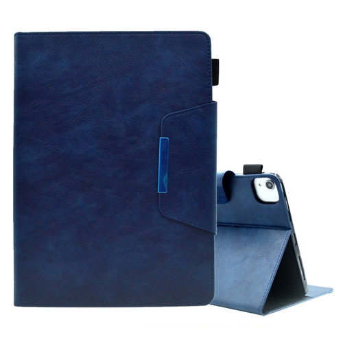 iPad Pro 11 2022/2021/2020 / Air 10.9 2022 / 2020 Suede Cross Texture Magnetic Clasp Leather Tablet Case - Blue