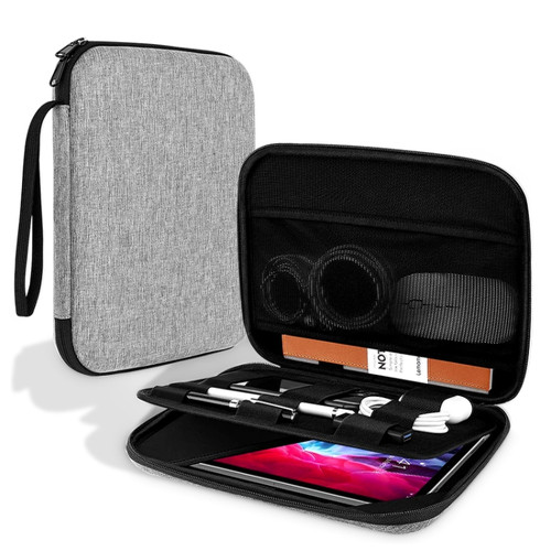 Multifunctional Double-Layer EVA Hard Case Storage Bag 9.7-11 inch Tablet - Grey