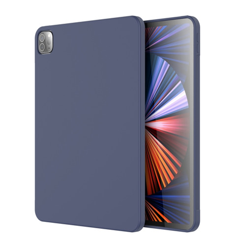 iPad Pro 11 inch Mutural Silicone Microfiber Tablet Case - Midnight Blue