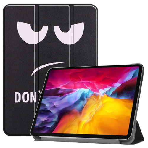 iPad Pro 11 2022 / 2021 Colored Drawing Horizontal Flip PC + PU Leather Tablet Case with Three-folding Holder & Sleep / Wake-up Function - Big Eye ME