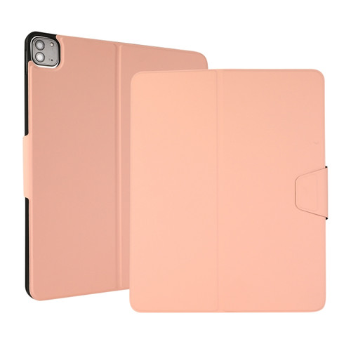 iPad Pro 12.9 2022 / 2021 Electric Pressed Texture Horizontal Flip Leather Tablet Case with Holder & Pen Slot - Pink