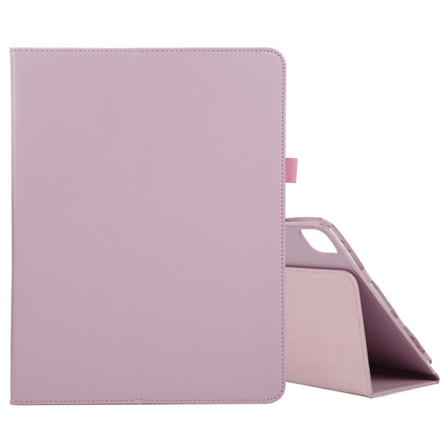 iPad Pro 12.9 2022 / 2021 / 2020 / 2018 Litchi Texture Solid Color Leather Tablet Case - Pink
