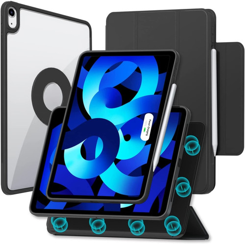 Trifold Magnetic Rotating Smart Case iPad Pro 12.9 2018 / 2020 / 2021 - Black