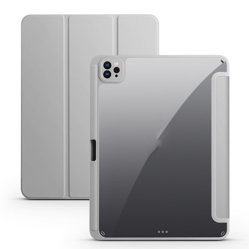 iPad Pro 12.9 2022 / 2021 / 2020 / 2018 Acrylic 3-folding Smart Leather Tablet Case - Gray