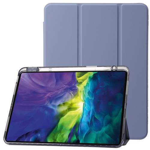 Clear Acrylic Leather Tablet Case iPad Pro 12.9 2022/ 2021 / 2020 / 2018 - Lavender