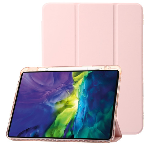 Clear Acrylic Leather Tablet Case iPad Pro 12.9 2022/ 2021 / 2020 / 2018 - Pink