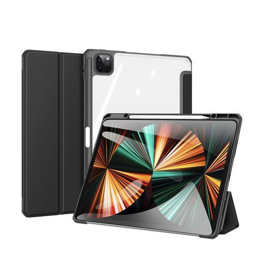 DUX DUCIS TOBY Series Shockproof PU Leather + PC + TPU Horizontal Flip Tablet Case with Holder & Pen Slot & Sleep / Wake-up Function iPad Pro 12.9 2022 / 2021 / 2020 - Black