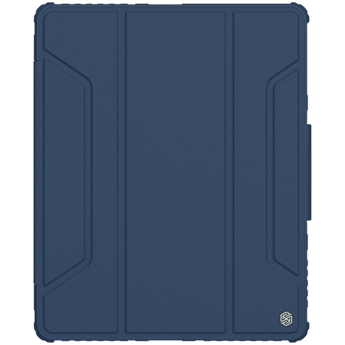 iPad Pro 12.9 2022 / 2021 / 2020 NILLKIN Bumper Pro Horizontal Flip Leather Tablet Case with Pen Slot & Holder & Sleep / Wake-up Function  - Blue