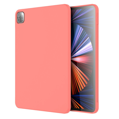 iPad Pro 12.9 inch Mutural Silicone Microfiber Tablet Case - Pink Orange