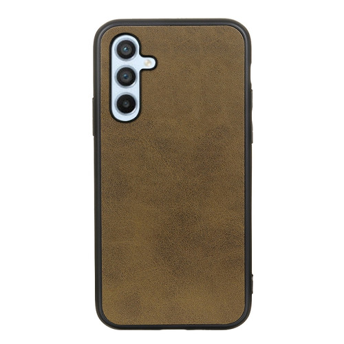 Samsung Galaxy A54 5G Accurate Hole Two-color Calf Texture PU Phone Case - Green