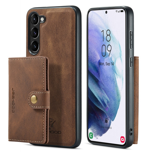 Samsung Galaxy A54 5G / A54 4G JEEHOOD Retro Magnetic Detachable Protective Phone Case with Wallet & Card Slot - Brown