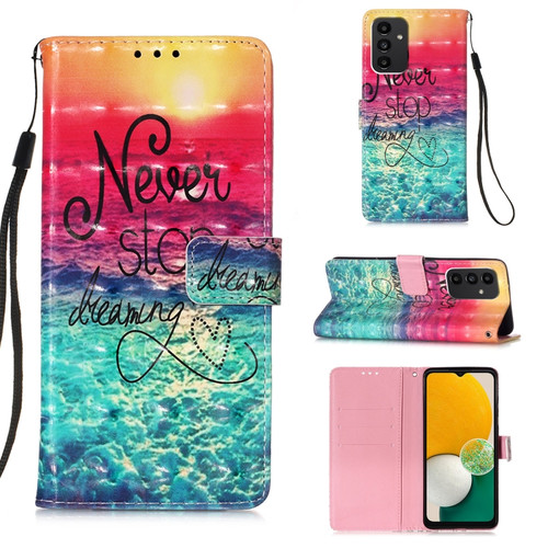Samsung Galaxy A54 5G 3D Painting Horizontal Flip Leather Phone Case - Chasing Dreams