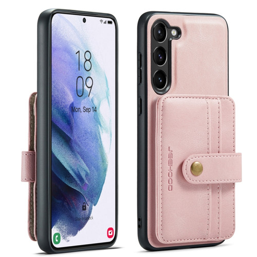 Samsung Galaxy A54 5G / A54 4G JEEHOOD RFID Blocking Anti-Theft Magnetic PU Phone Case - Pink