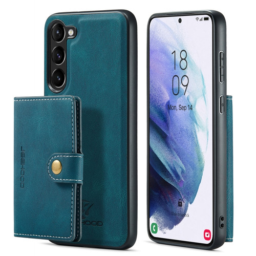 Samsung Galaxy A54 5G / A54 4G JEEHOOD Retro Magnetic Detachable Protective Phone Case with Wallet & Card Slot - Blue