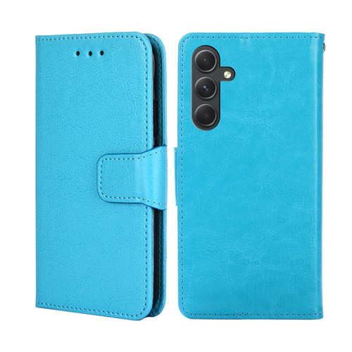 Samsung Galaxy A54 5G Crystal Texture Leather Phone Case - Sky Blue