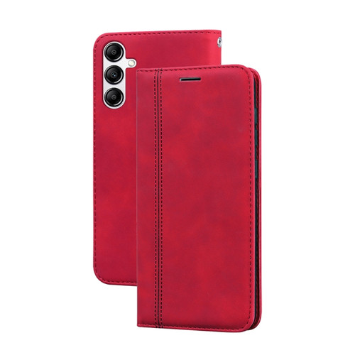 Samsung Galaxy A54 5G Frosted Business Magnetic Horizontal Flip PU Phone Case - Red