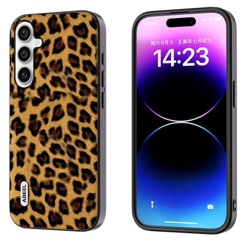 Samsung Galaxy A54 5G ABEEL Black Edge Leopard Phone Case - Golden Leopard