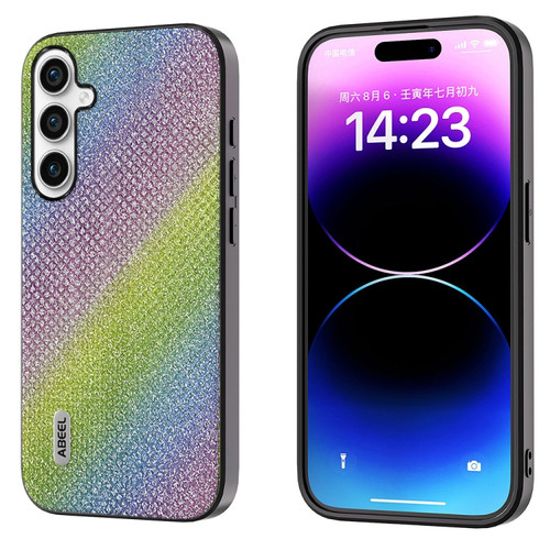 Samsung Galaxy A54 5G ABEEL Diamond Black Edge Phone Case - Rainbow Diamond