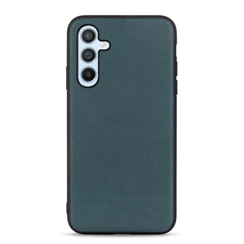 Samsung Galaxy A54 5G Accurate Hole Lambskin Texture Genuine Leather Phone Case - Green