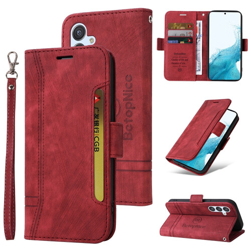 Samsung Galaxy A54 5G BETOPNICE Dual-side Buckle Leather Phone Case - Red
