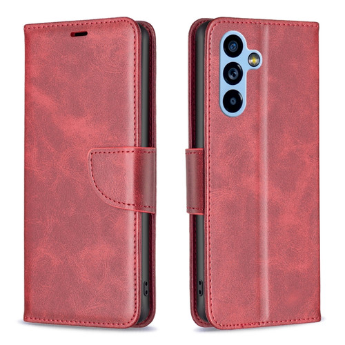 Samsung Galaxy A54 5G Lambskin Texture Leather Phone Case - Red