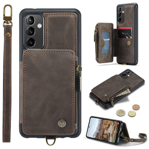 Samsung Galaxy A54 5G CaseMe C20 Multifunctional RFID Leather Phone Case - Dark Coffee