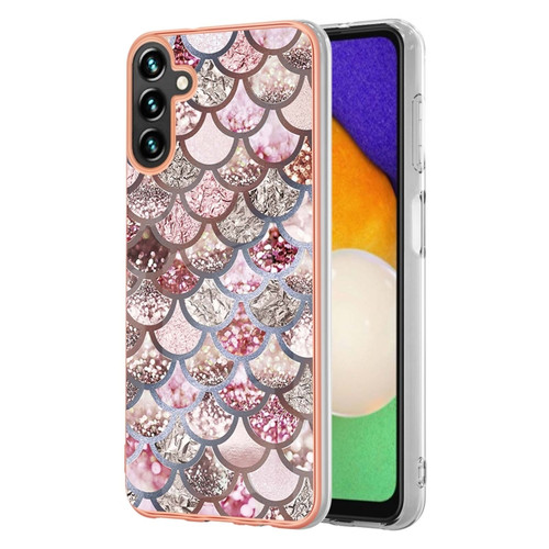 Samsung Galaxy A54 5G Electroplating IMD TPU Phone Case - Pink Scales