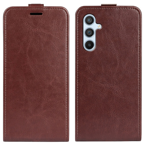 Samsung Galaxy A54 5G R64 Texture Vertical Flip Leather Phone Case - Brown