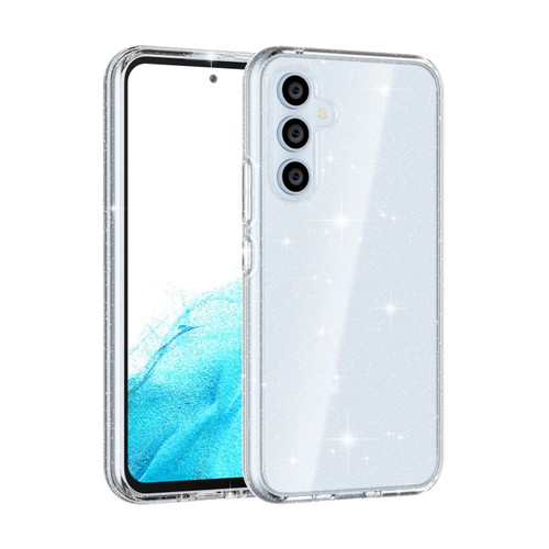 Samsung Galaxy A54 5G EU Shockproof Terminator Style Glitter Powder Phone Case - Shiny White