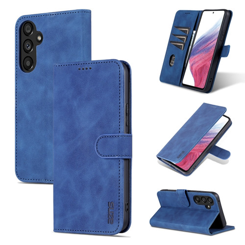Samsung Galaxy A54 5G AZNS Skin Feel Calf Texture Flip Leather Phone Case - Blue