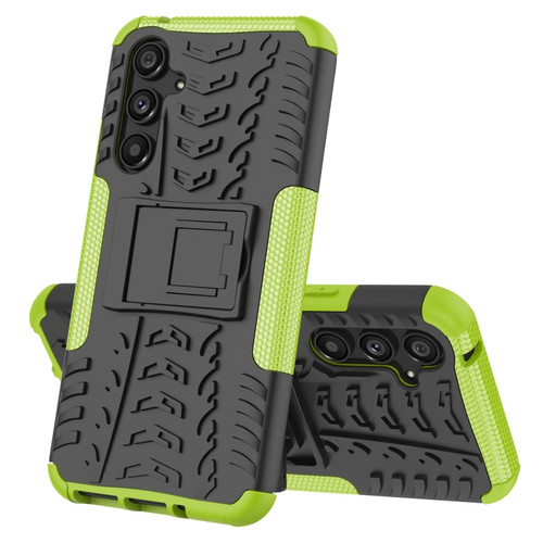 Samsung Galaxy A54 5G Tire Texture TPU + PC Phone Case with Holder - Green