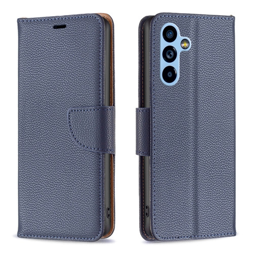 Samsung Galaxy A54 5G Litchi Texture Pure Color Leather Phone Case - Blue