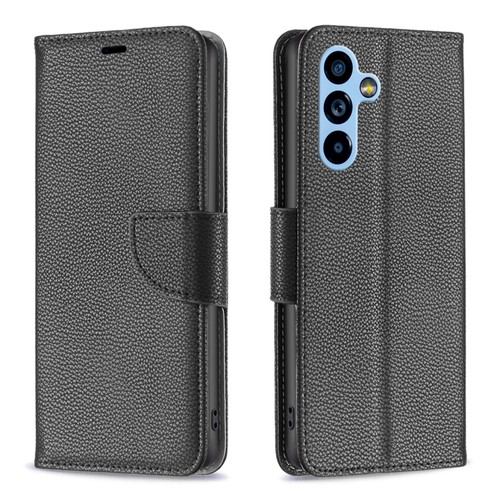 Samsung Galaxy A54 5G Litchi Texture Pure Color Leather Phone Case - Black