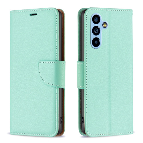 Samsung Galaxy A54 5G Litchi Texture Pure Color Leather Phone Case - Green