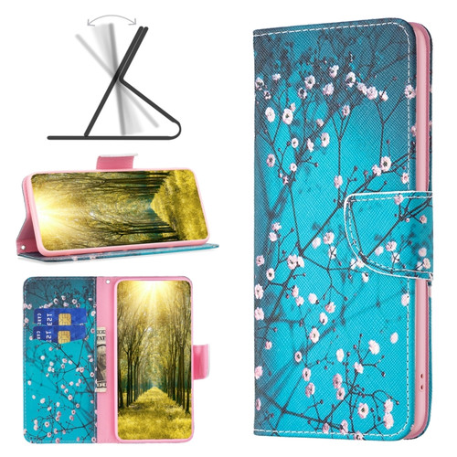 Samsung Galaxy A54 5G Drawing Pattern Leather Phone Case - Plum Blossom