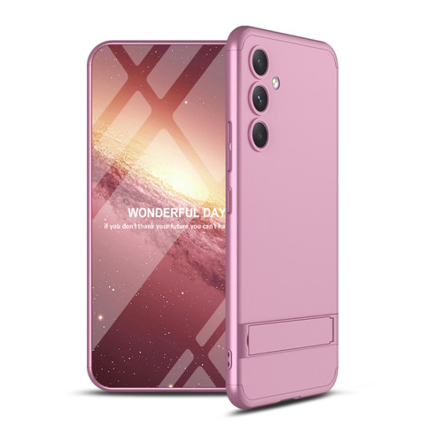 Samsung Galaxy A54 5G GKK Three Stage Splicing Full Coverage PC Phone Case with Stand - Rose Gold
