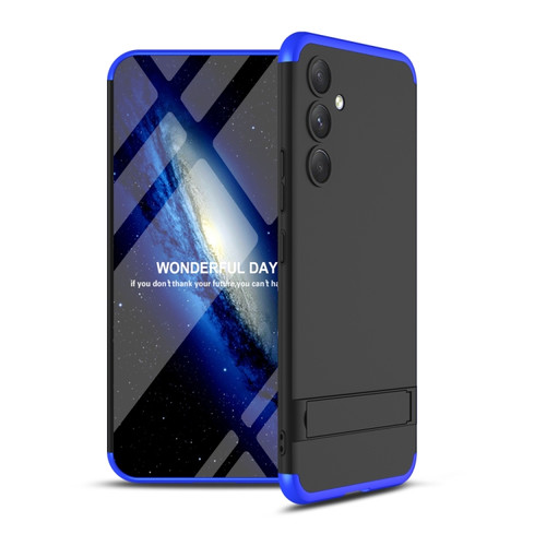 Samsung Galaxy A54 5G GKK Three Stage Splicing Full Coverage PC Phone Case with Stand - Black Blue