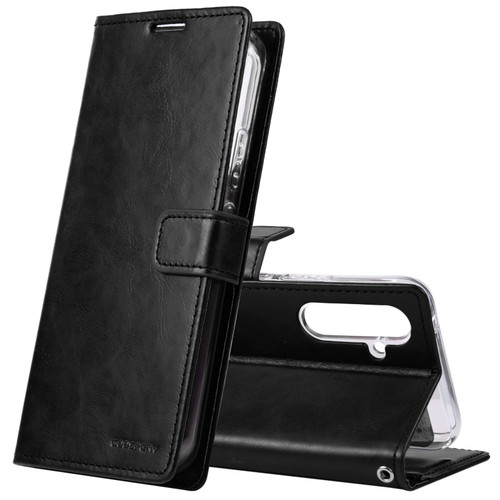 Samsung Galaxy A54 5G GOOSPERY BLUE MOON Crazy Horse Texture Leather Phone Case - Black