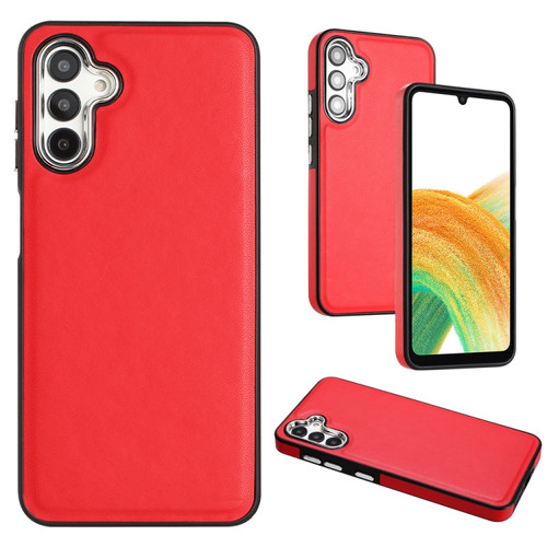 Samsung Galaxy A54 5G Leather Texture Full Coverage Phone Case - Red