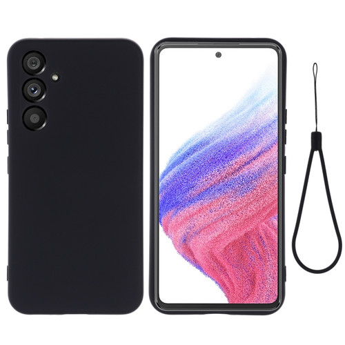 Samsung Galaxy A54 5G Color Liquid Silicone Phone Case - Black