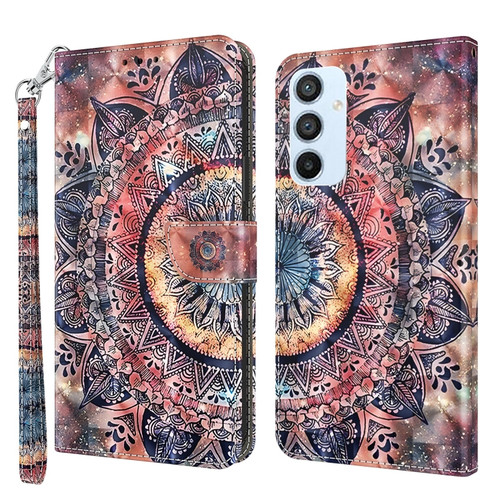 Samsung Galaxy A54 5G 3D Painted Leather Phone Case - Colorful Mandala