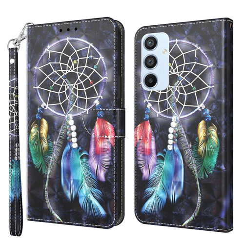 Samsung Galaxy A54 5G 3D Painted Leather Phone Case - Colorful Dreamcatcher