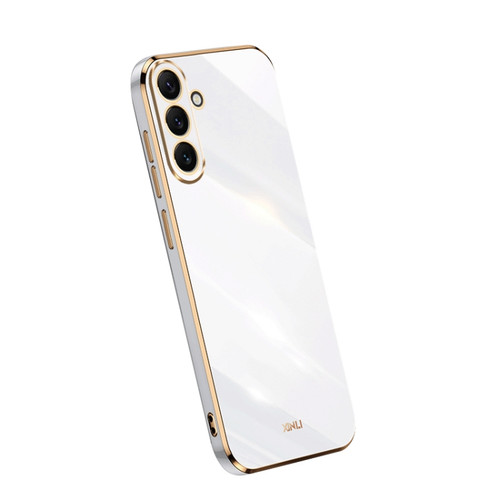 Samsung Galaxy A54 5G XINLI Straight Edge 6D Electroplate TPU Phone Case - White