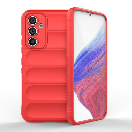 Samsung Galaxy A54 5G Magic Shield TPU + Flannel Phone Case - Red