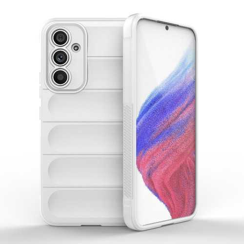 Samsung Galaxy A54 5G Magic Shield TPU + Flannel Phone Case - White