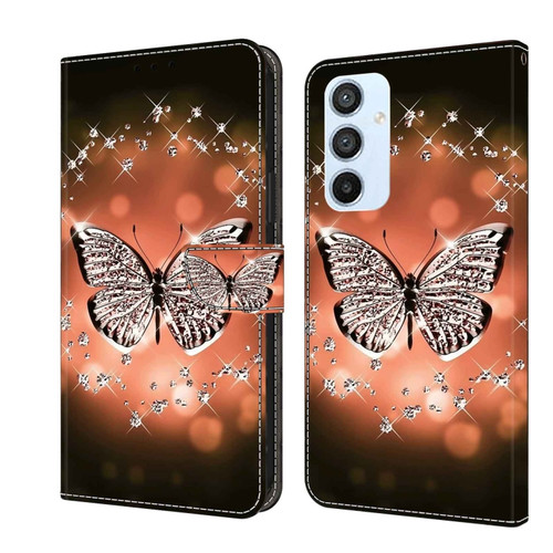 Samsung Galaxy A54 5G Crystal 3D Shockproof Protective Leather Phone Case - Crystal Butterfly